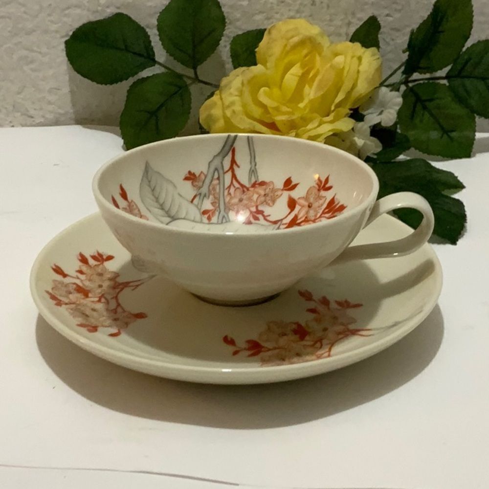 Castleton China Demitasse Cup & Saucer Mandalay Pattern By Ching Chih Yee G4